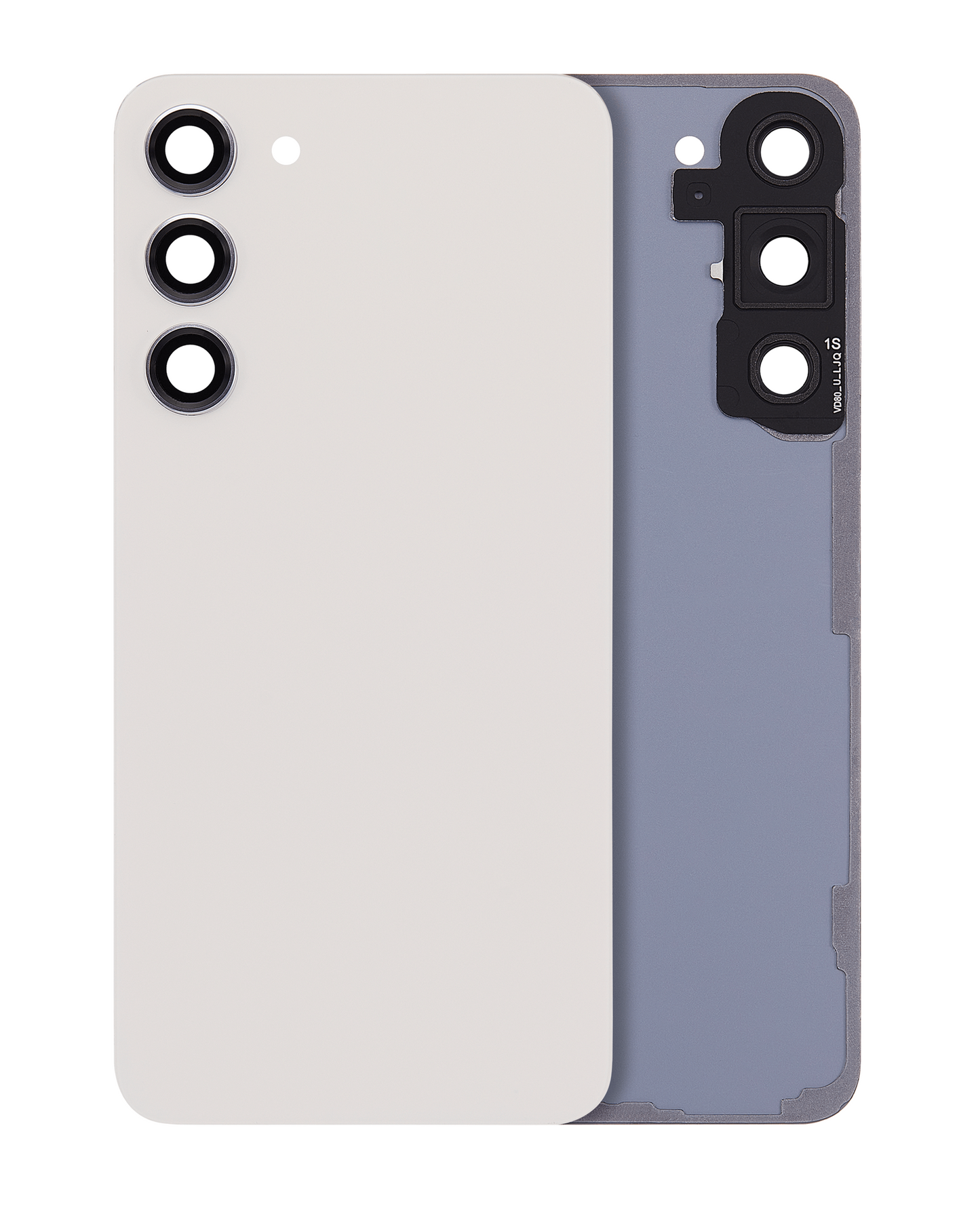 Back Cover Glass With Camera Lens For Samsung Galaxy S23 Plus (Service Pack) (Cream)