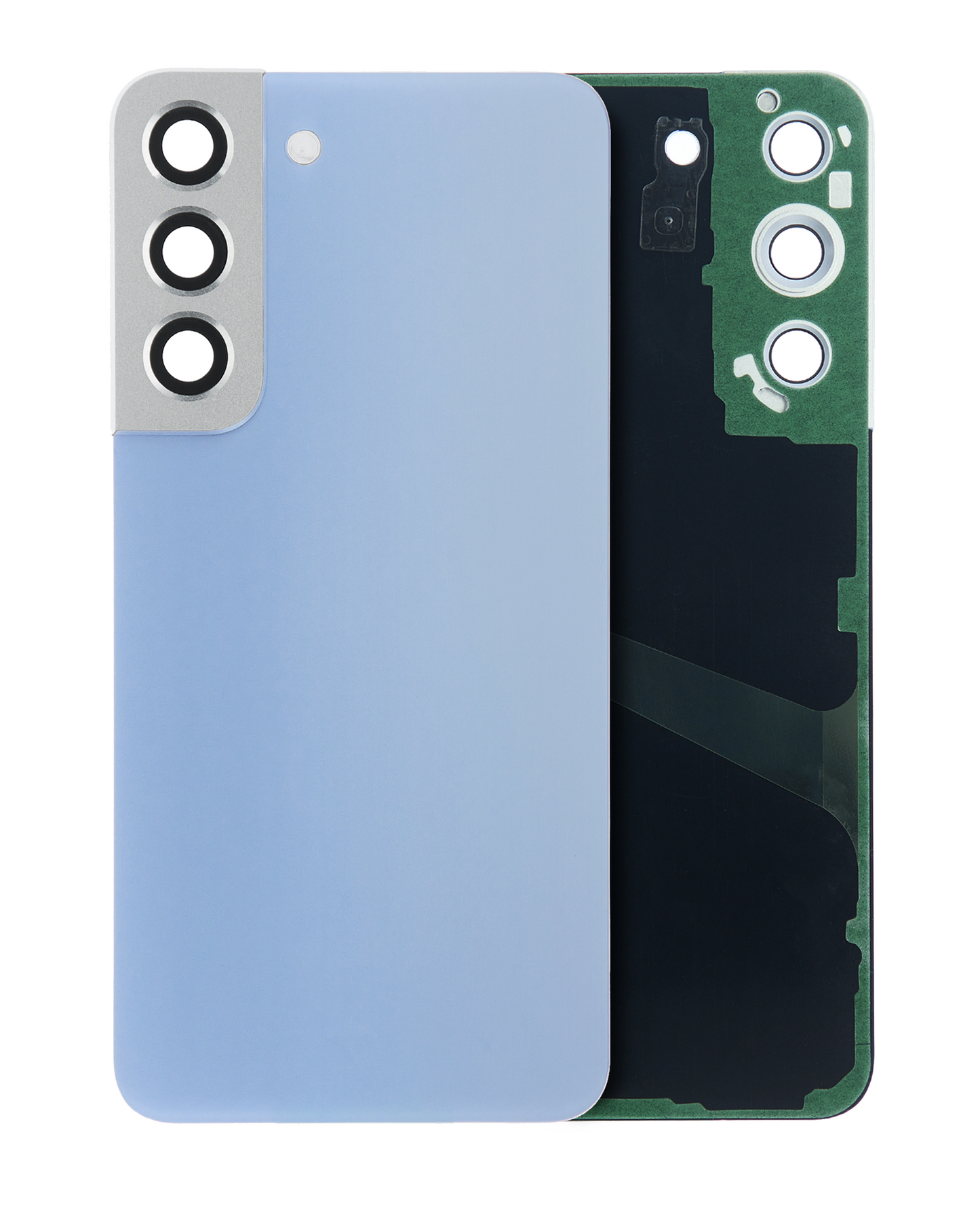 Back Cover Glass With Camera Lens For Samsung Galaxy S22 (Service Pack) (Sky Blue)