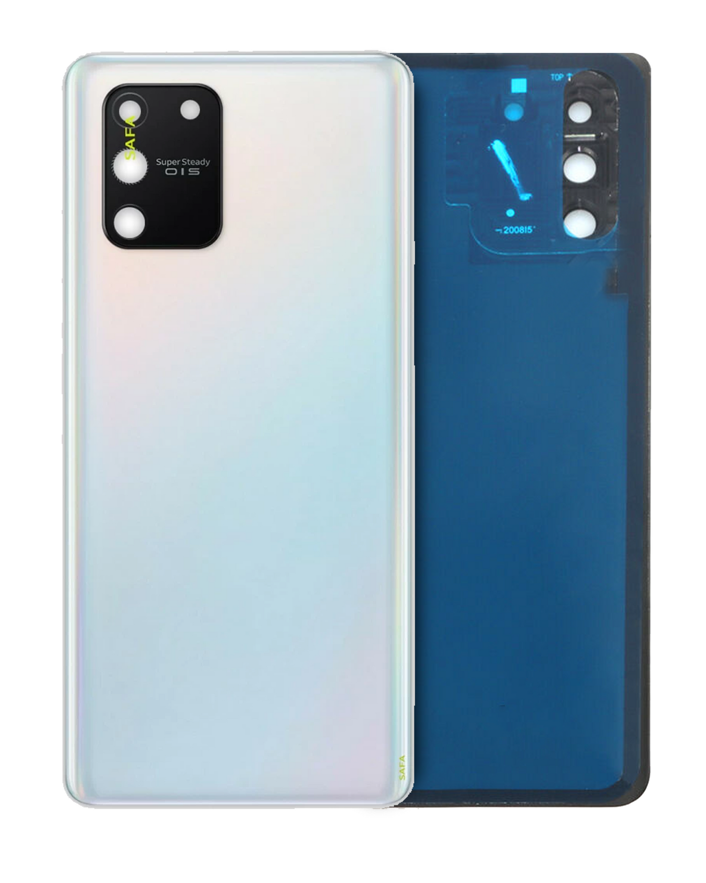 Back Cover Glass With Camera Lens For Samsung Galaxy S10 Lite (Service Pack) (Prism White)