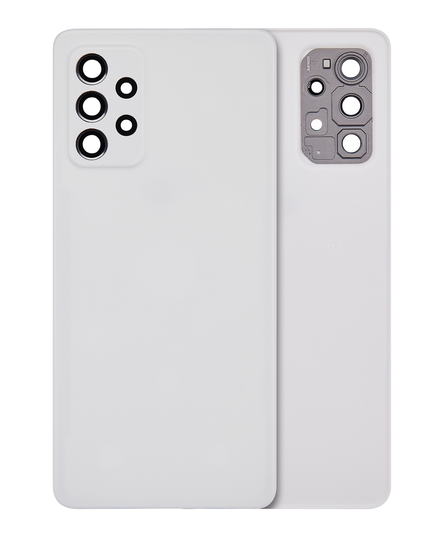 Back Cover Glass With Camera Lens For Samsung Galaxy A72 (A725 / 2021) (Service Pack) (White)