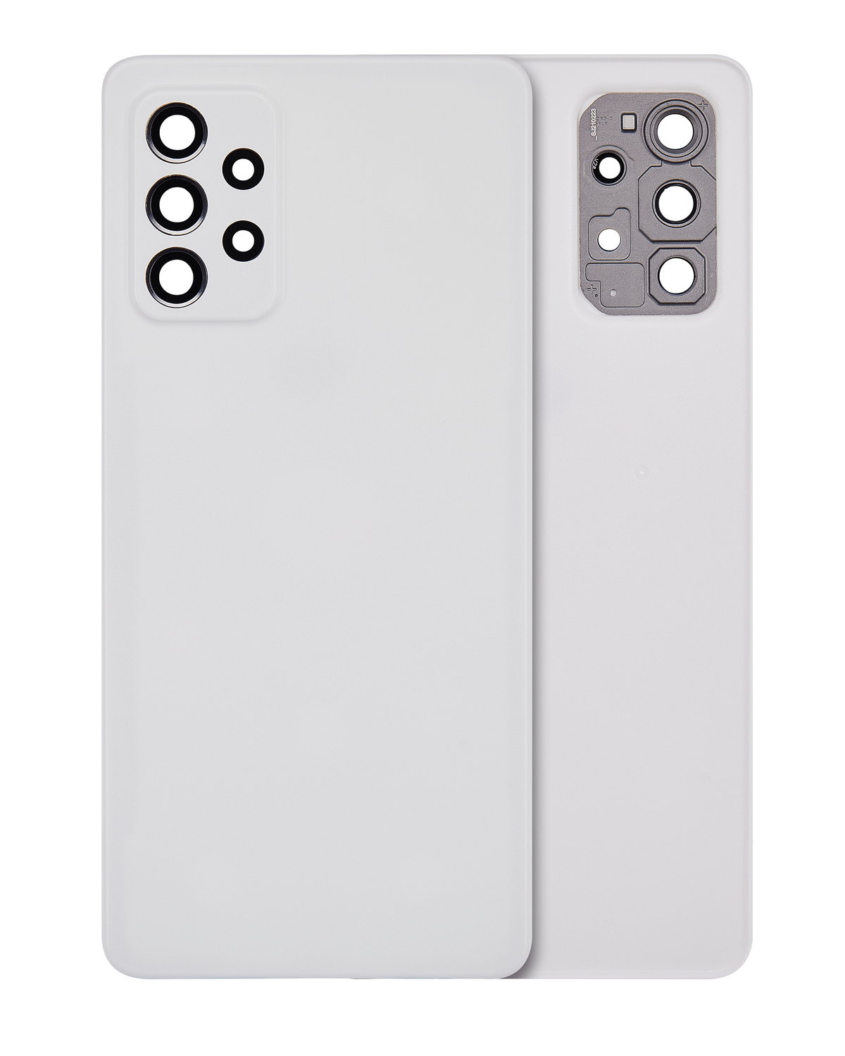 Back Cover Glass With Camera Lens For Samsung Galaxy A72 (A725 / 2021) (Service Pack) (White) - product image 1