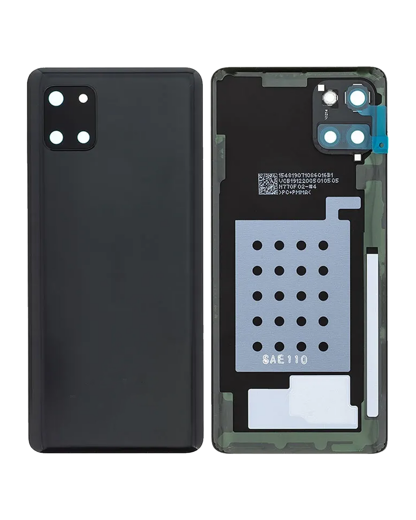 Back Cover Glass With Camera Lens For Samsung Galaxy Note 10 Lite (Service Pack) (Aura Black)