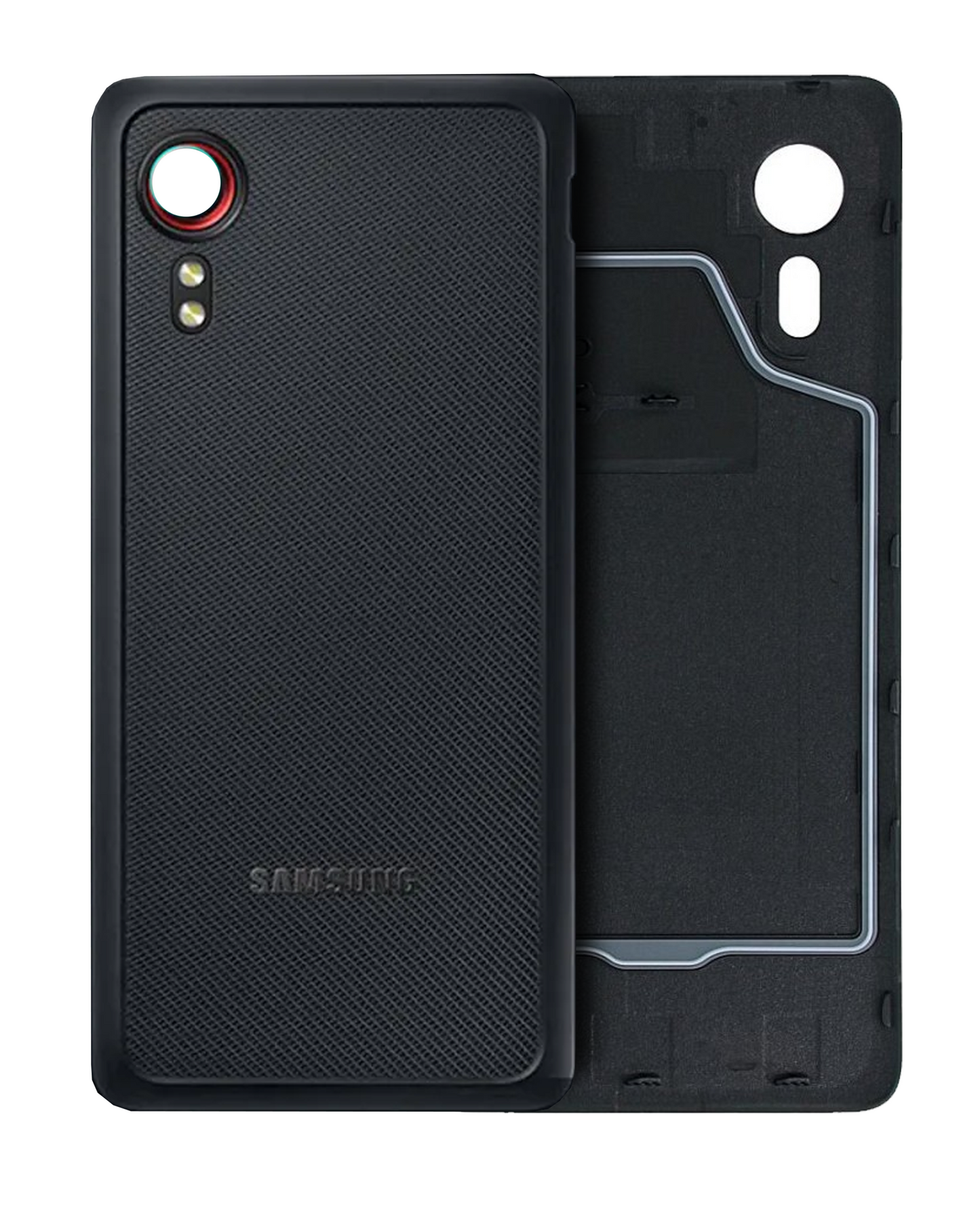 Back Cover Glass With Camera Lens For Samsung Galaxy Xcover 5 (Service Pack) (Black) Samsung Galaxy XCover replacement part product image 1
