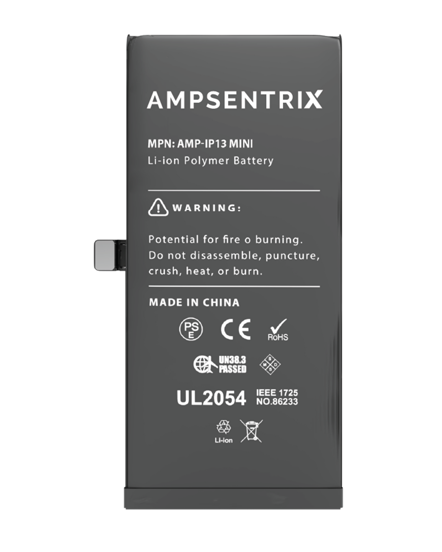 Replacement Battery For iPhone 13 Mini (AmpSentrix Basic Extended)