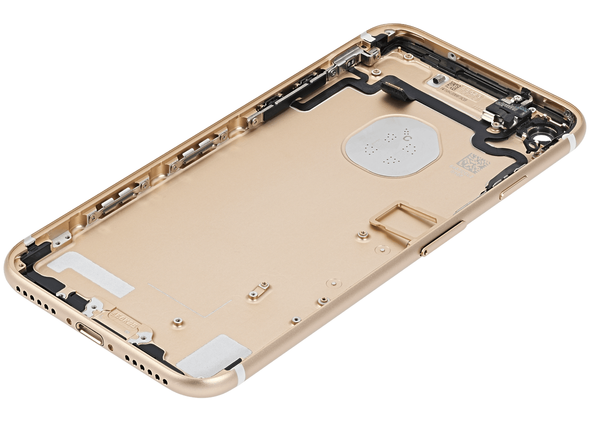 Back Housing W/ Small Components Pre-Installed For iPhone 7 (Used OEM Pull: Grade A) (Gold)