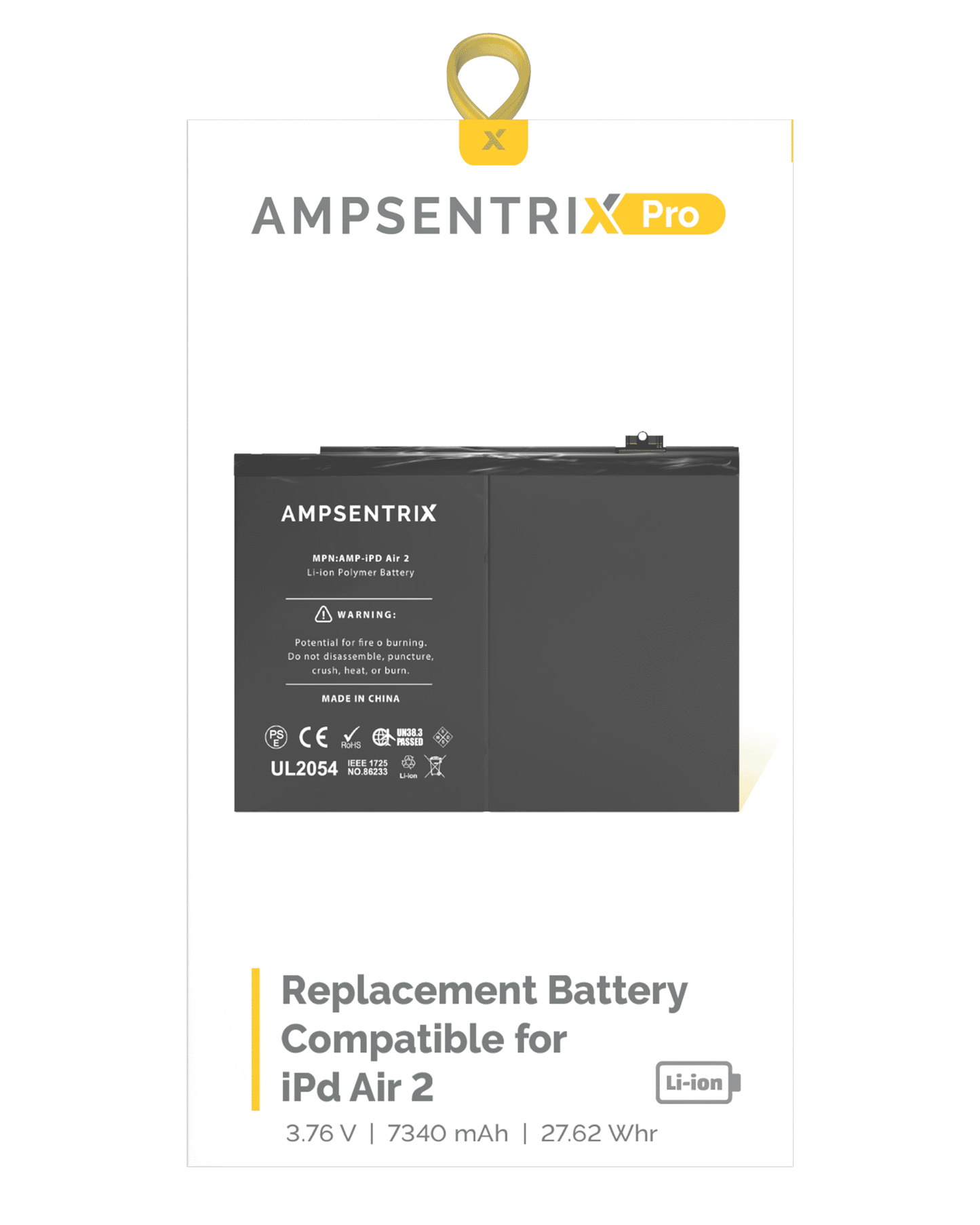 Replacement Battery For iPad Air 2 (AmpSentrix Pro)