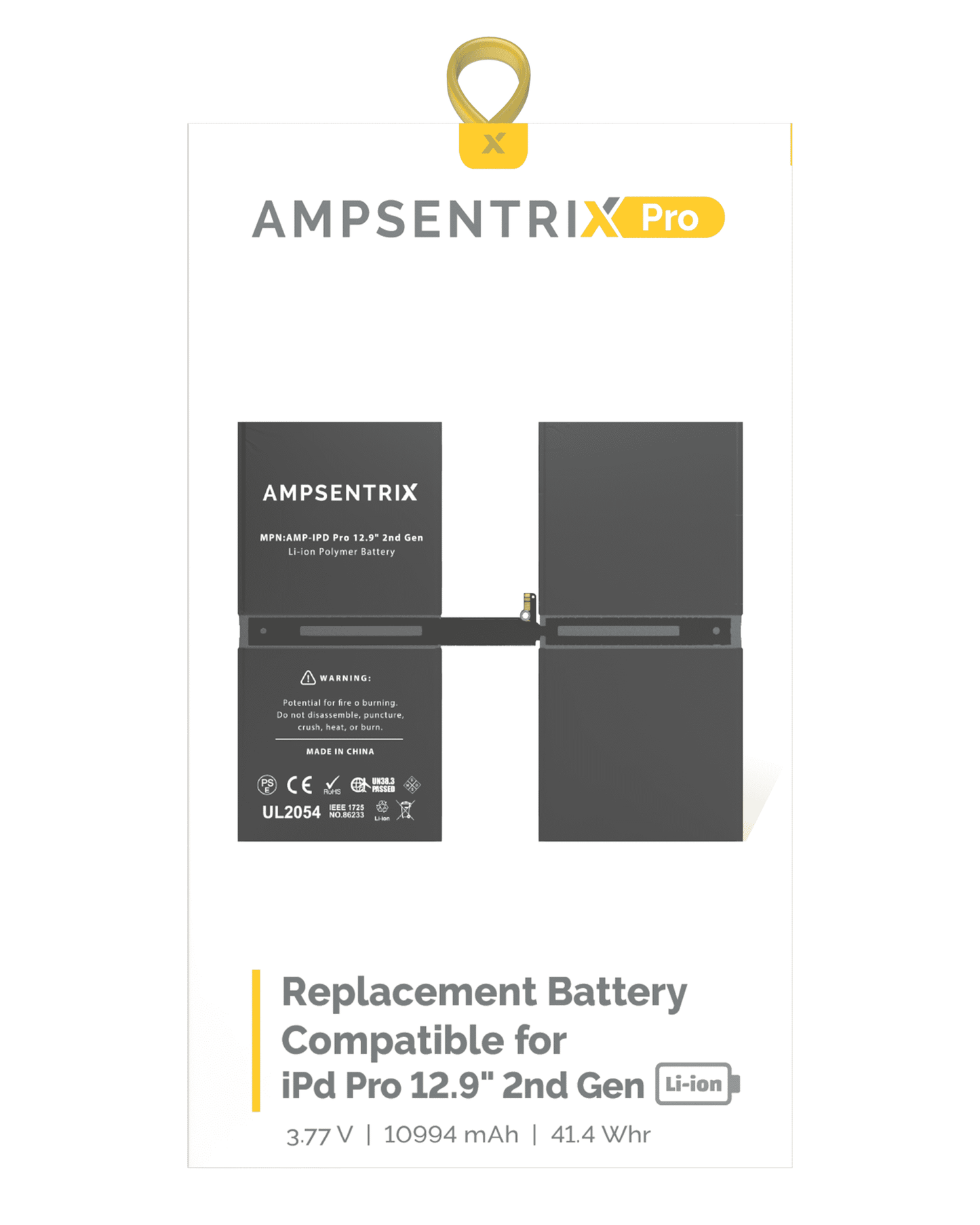 Replacement Battery For iPad Pro 12.9" 2nd Gen (2017) (AmpSentrix Pro)