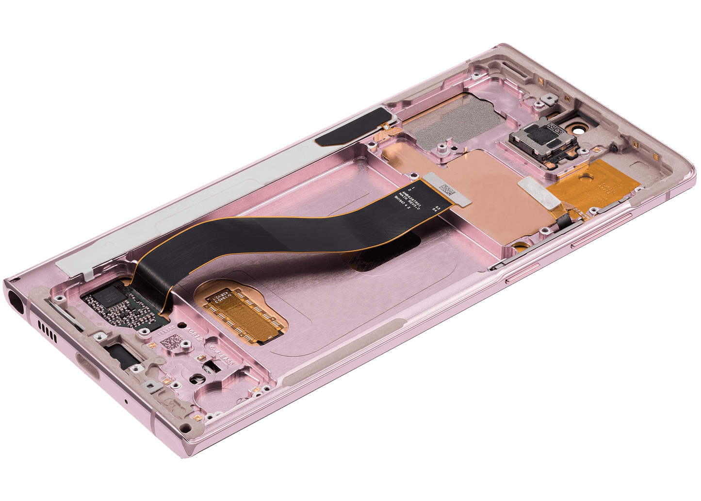 OLED Assembly With Frame For Samsung Galaxy Note 10 (Refurbished) (Aura Glow / Silver)