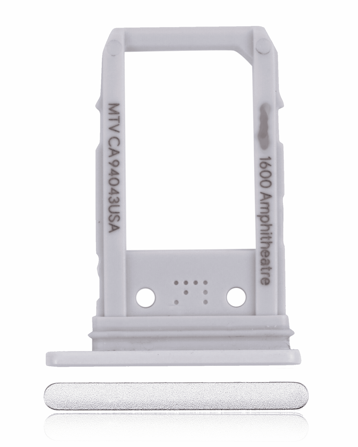 Sim Card Tray For Google Pixel 3a (Clearly White) - replacement part product view