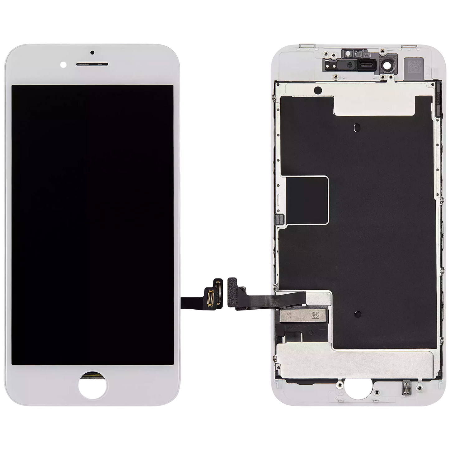 LCD Assembly With Steel Plate For iPhone 8 / SE (2020 / 2022) (Aftermarket Pro: XO7 Incell) (White)