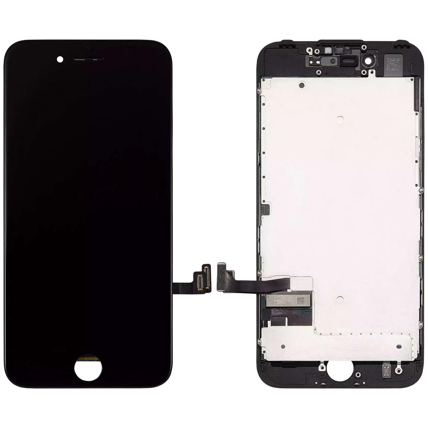 LCD Assembly With Steel Plate For iPhone 7 (Aftermarket Pro: XO7 Incell) (Black)
