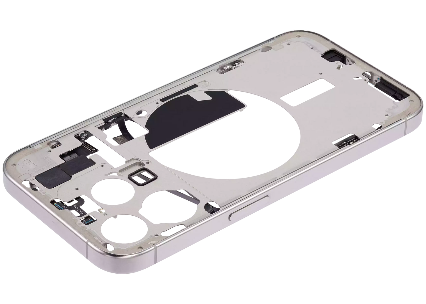 Mid-Frame Housing W/ Small Parts For iPhone 15 Pro (EU / Global Version) (Aftermarket Plus) (White Titanium)