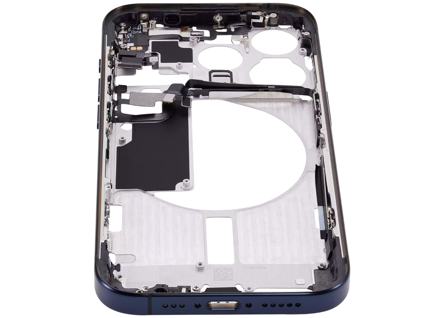 Mid-Frame Housing W/ Small Parts For iPhone 15 Pro (EU / Global Version) (Aftermarket Plus) (Blue Titanium)