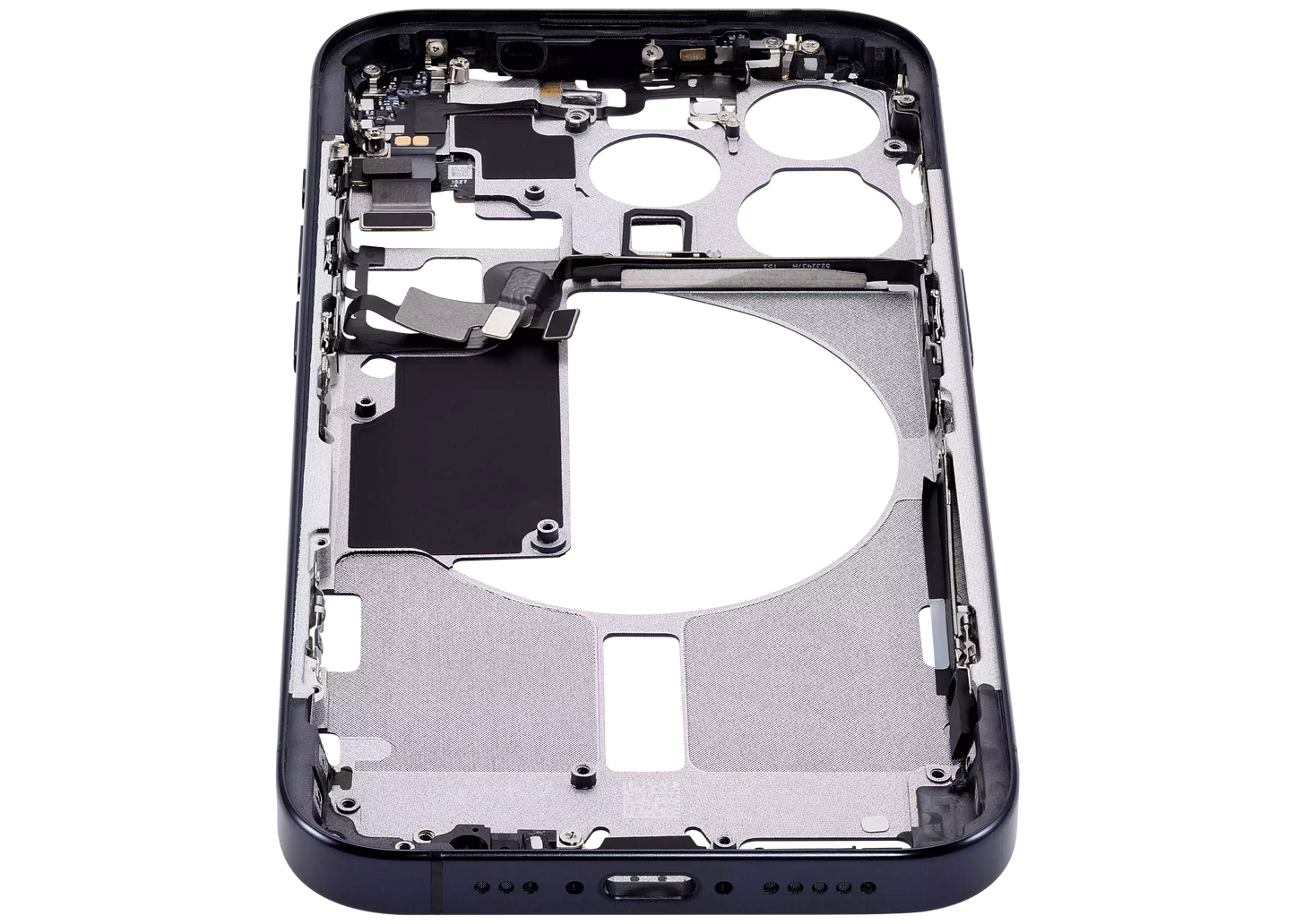 Mid-Frame Housing W/ Small Parts For iPhone 15 Pro (US Version) (Aftermarket Plus) (Blue Titanium)