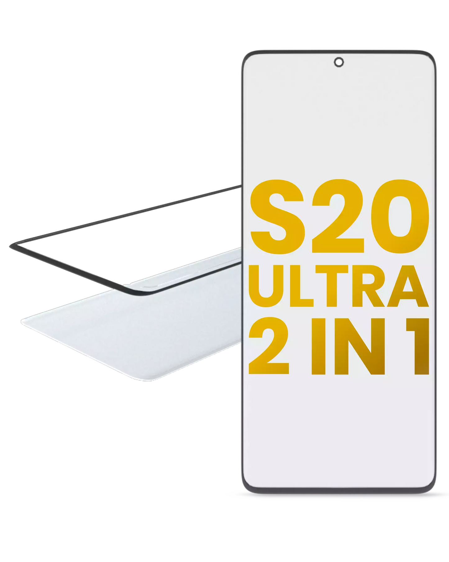 2 in 1 Front Glass With OCA Pre-Installed For Samsung Galaxy S20 Ultra