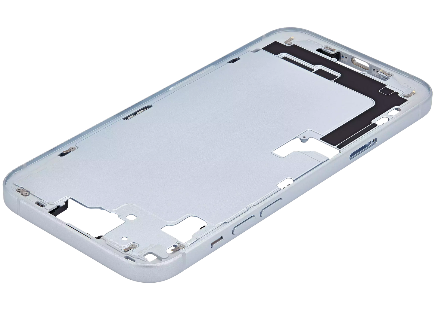 Mid-Frame Housing W/ Small Parts For iPhone 15 Plus (EU / Global Version) (Used OEM Pull: Grade A) (Blue)