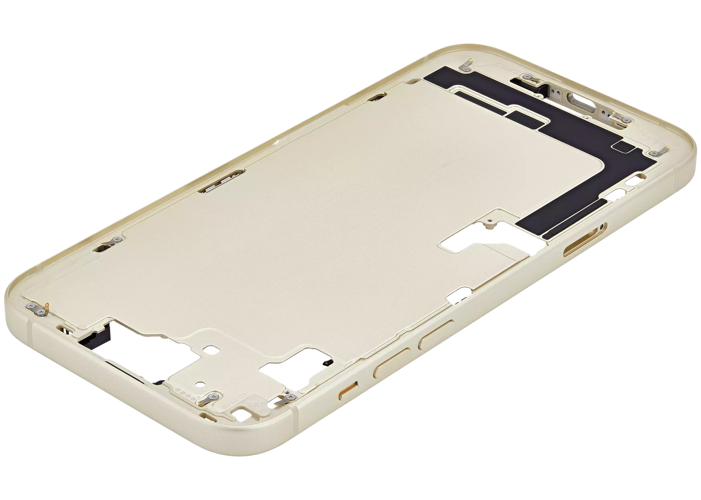 Mid-Frame Housing W/ Small Parts For iPhone 15 Plus (EU / Global Version) (Used OEM Pull: Grade A) (Yellow)