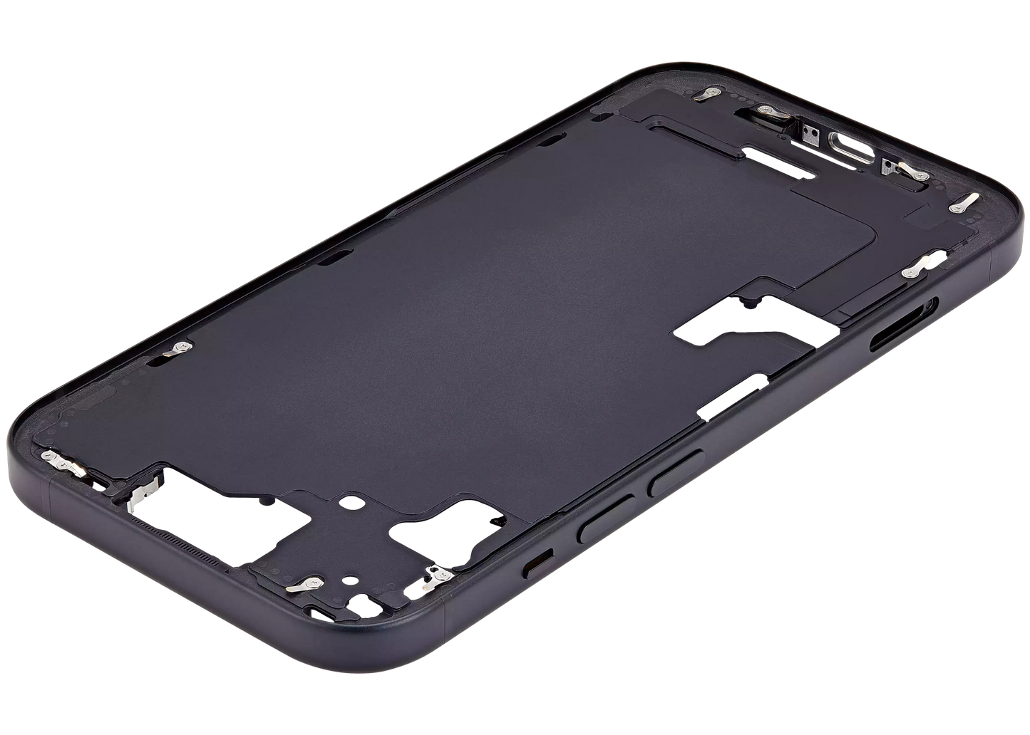 Mid-Frame Housing W/ Small Parts For iPhone 15 (EU / Global Version) (Aftermarket Plus) (Black)
