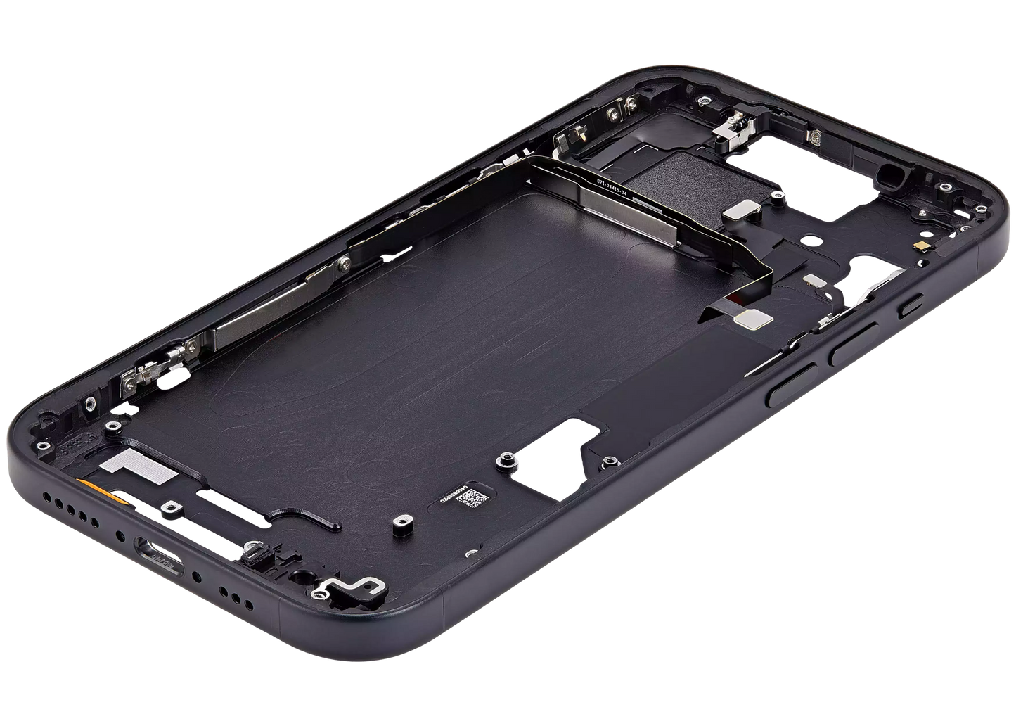 Mid-Frame Housing W/ Small Parts For iPhone 15 (US Version) (Aftermarket Plus) (Black)