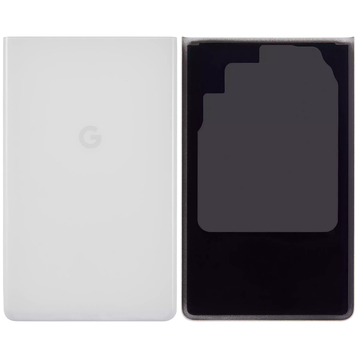 Back Cover Glass For Google Pixel 7 Pro (Used OEM Pull: Grade A) (Snow) - repair component detailed angle