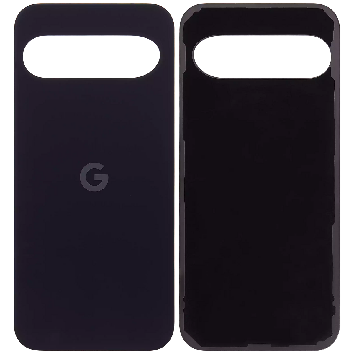 Back Cover Glass For Google Pixel 9 (Used OEM Pull: Grade A) (Obsidian) - repair component detailed angle