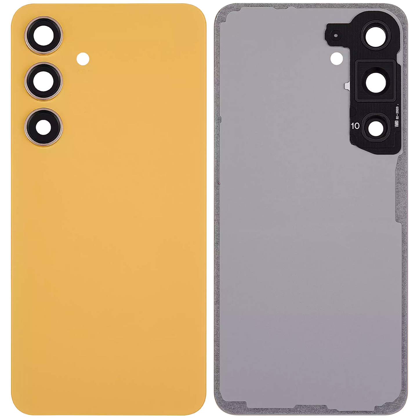 Back Cover Glass With Camera Lens For Samsung Galaxy S24 5G (No Logo) (Aftermarket Plus) (Sandstone Orange)