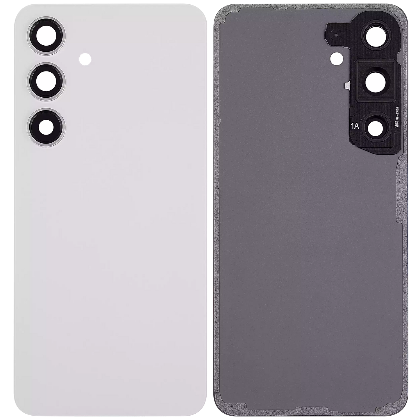 Back Cover Glass With Camera Lens For Samsung Galaxy S24 5G (No Logo) (Aftermarket Plus) (Marble Gray)