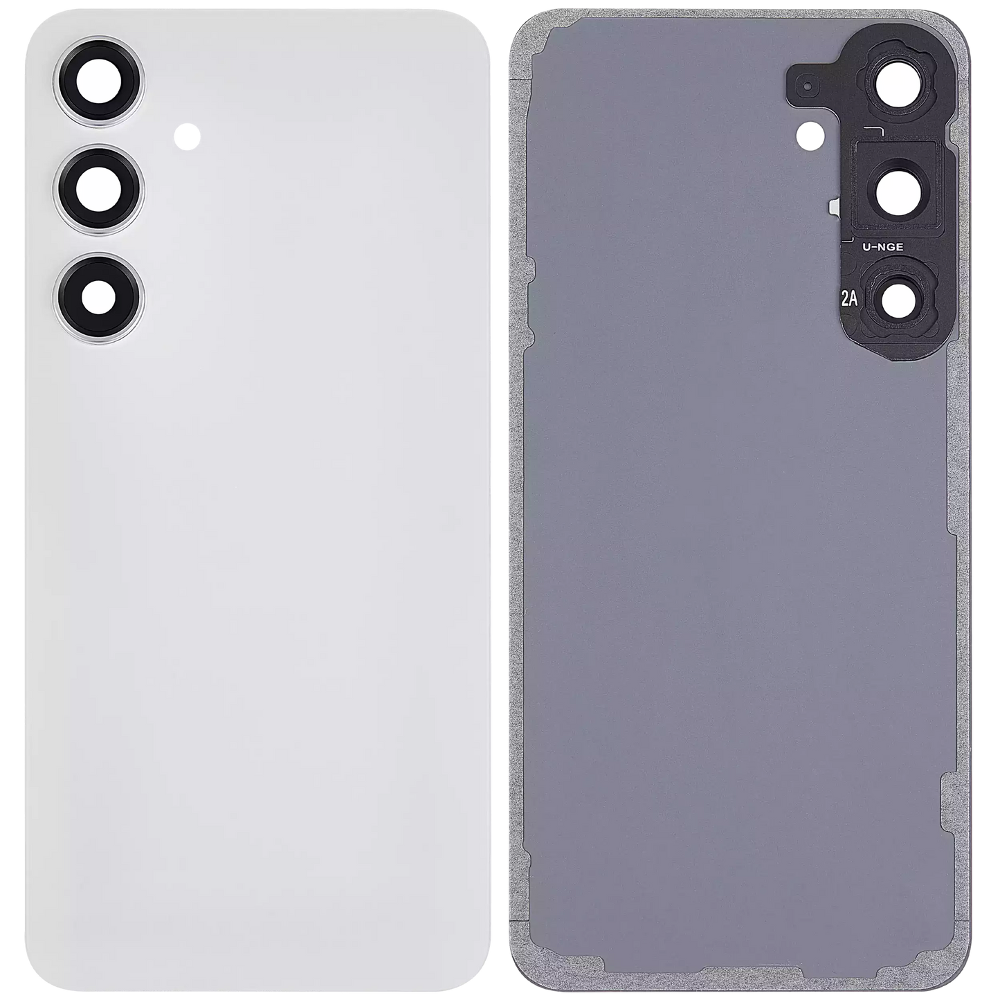 Back Cover Glass With Camera Lens For Samsung Galaxy S24 Plus 5G (No Logo) (Aftermarket Plus) (Marble Gray)