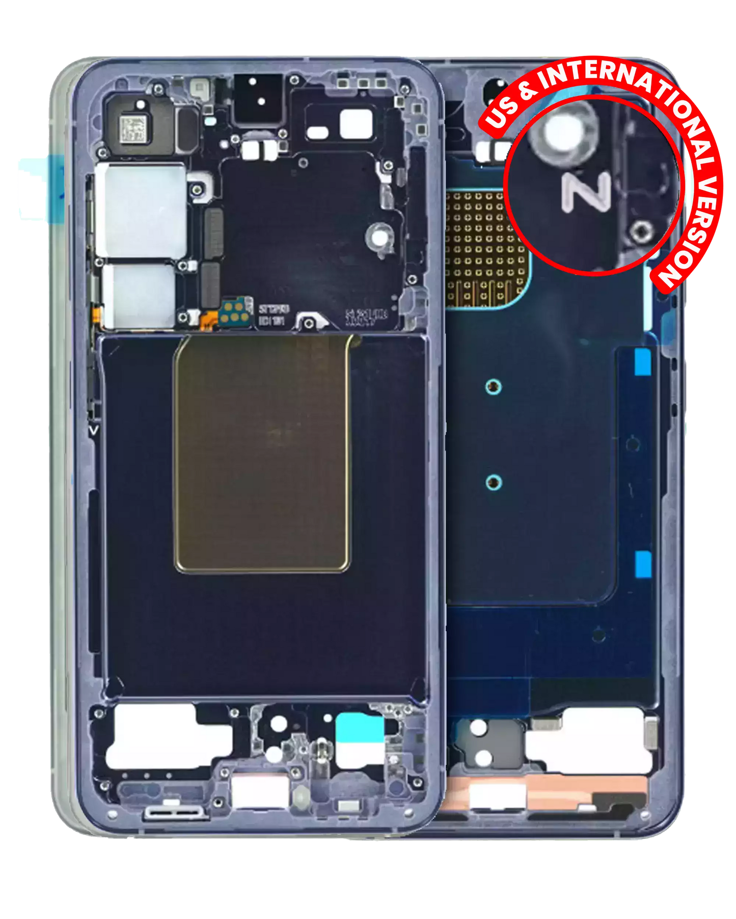 Mid-Frame Housing For Samsung Galaxy S24 5G (US & International Version) (Cobalt Violet)