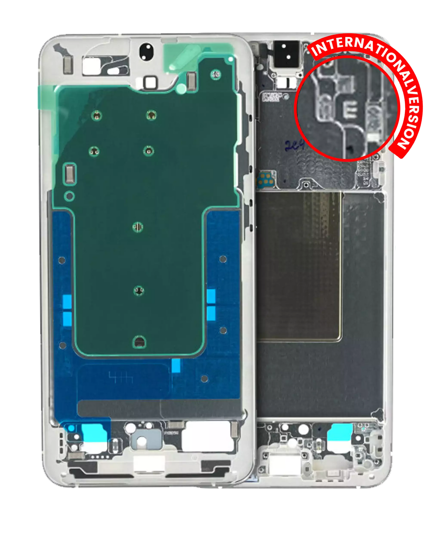 Mid-Frame Housing For Samsung Galaxy S24 Plus 5G (International version) (Service Pack) (Marble Gray)