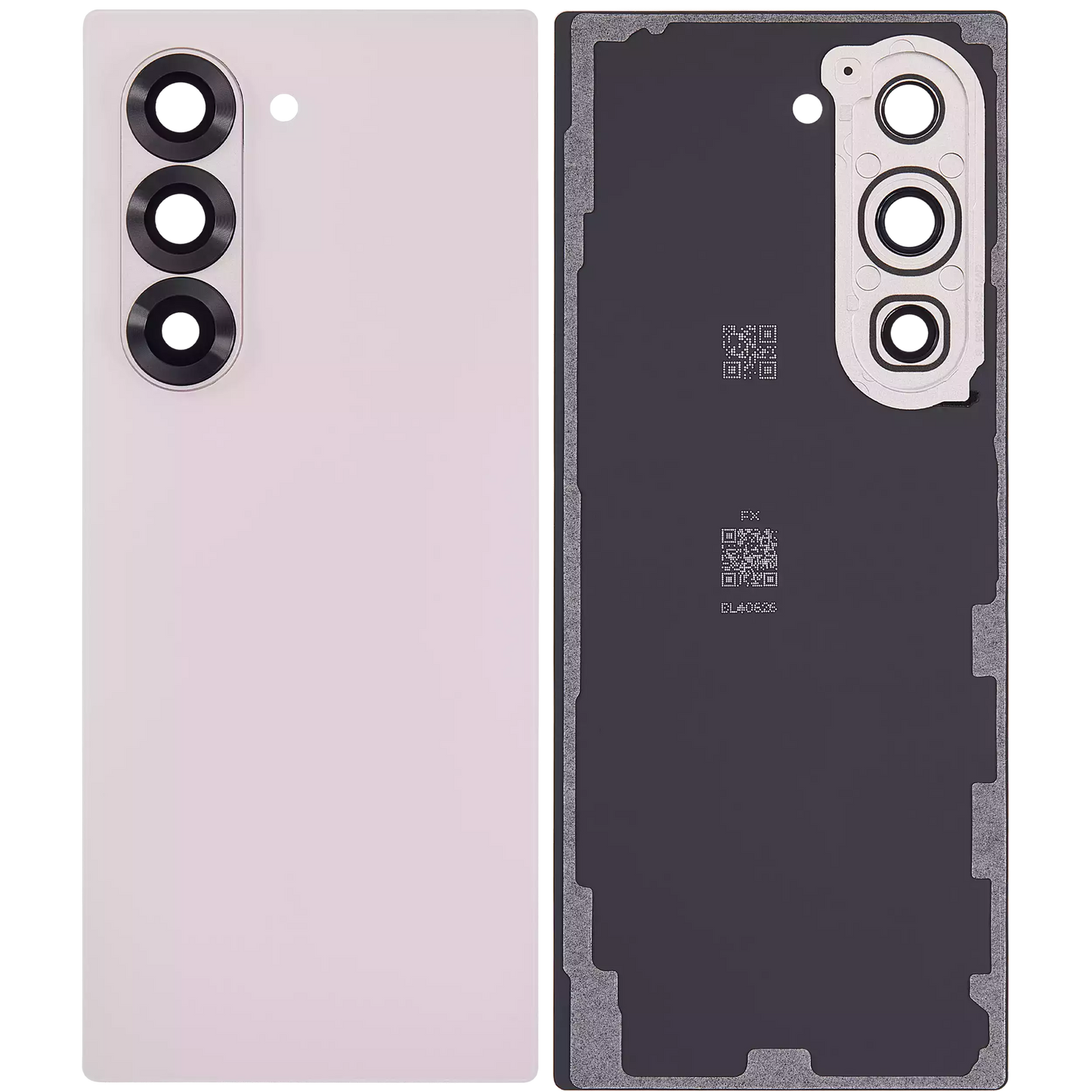 High resolution image of Back Cover Glass With Camera Lens For Samsung Galaxy Z Fold 6 5G (Aftermarket Plus) (Pink)