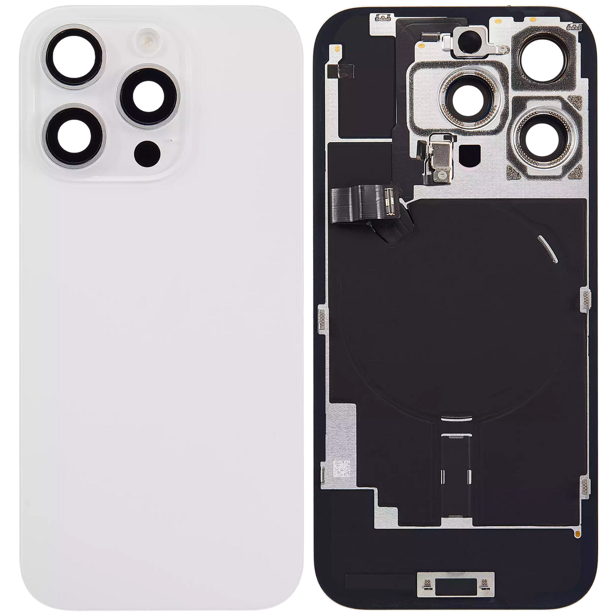 Back Glass w/ MagSafe Magnet & NFC & Flashlight Flex For iPhone 16 Pro (Used OEM Pull: Grade A) (White Titanium) — product photo 6