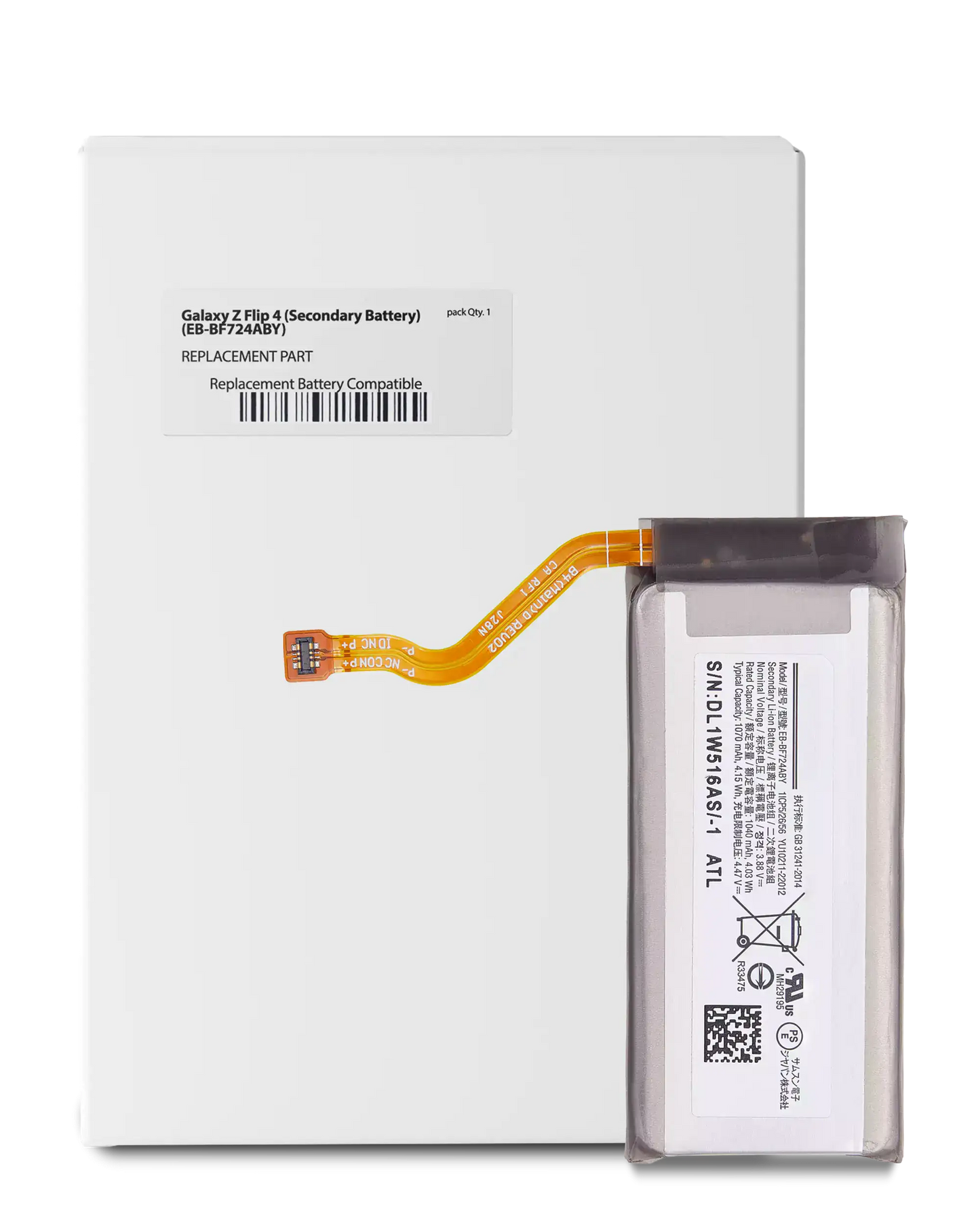 Buy Secondary Replacement Battery For Samsung Galaxy Z Flip 4 5G (Service Pack) - High Quality Replacement Part - View 1 | TechDrip Canada
