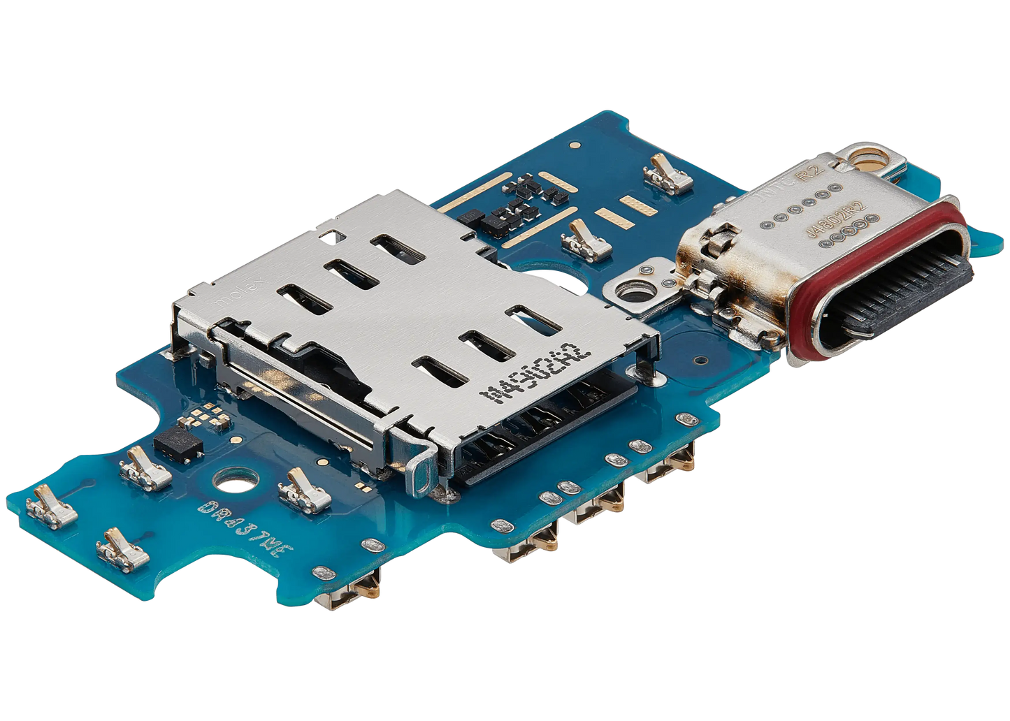 Charging Port Board With Sim Card Reader For Samsung Galaxy S24 Plus 5G (S9260) (Dual Card Version) (Premium)