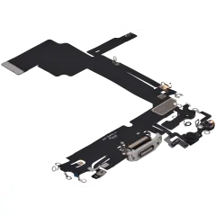 Charging Port Flex Cable For iPhone 15 Pro Max (Aftermarket Plus) (White Titanium)