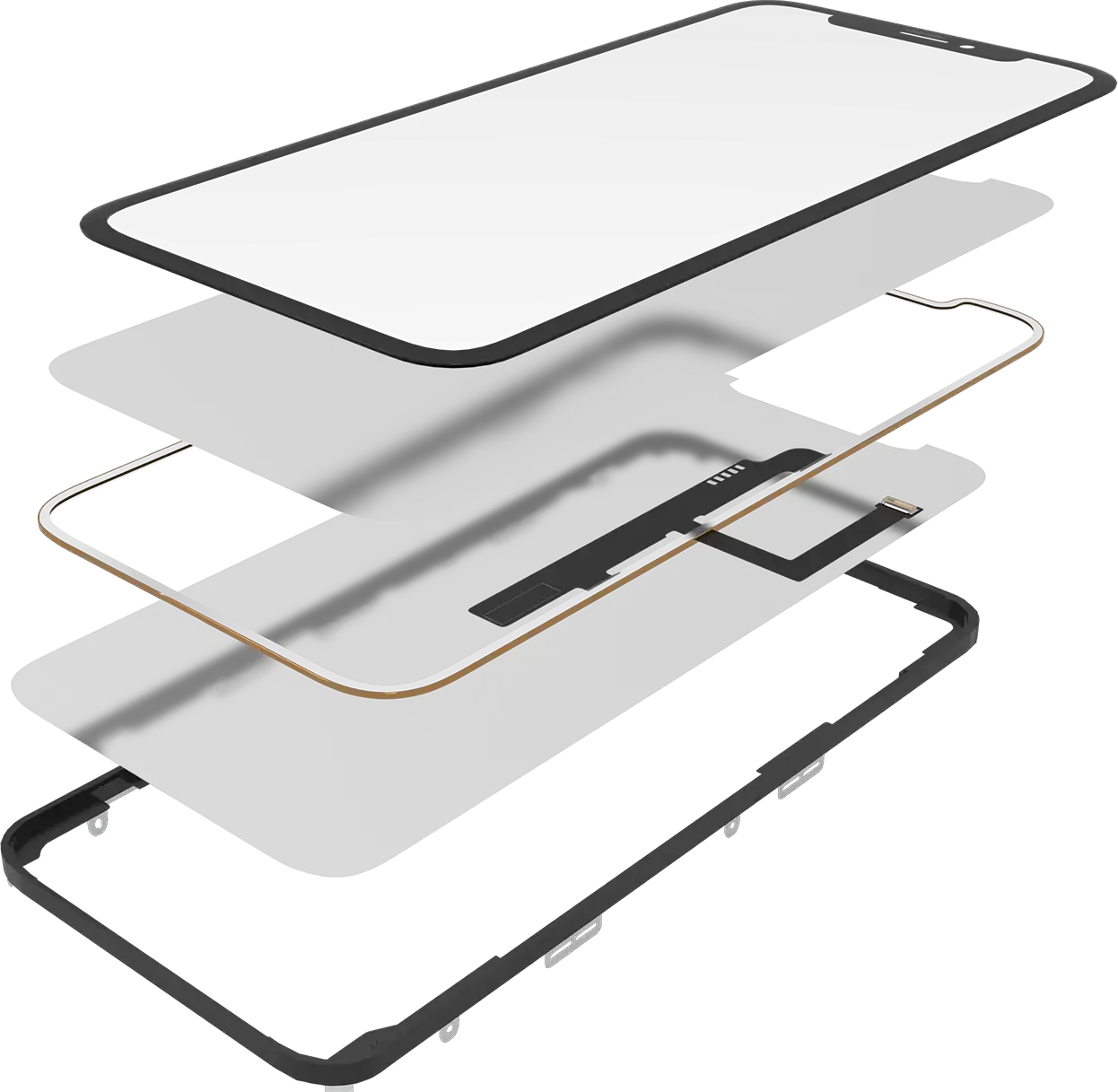 4 in 1 (Glass With OCA Pre-Installed + Frame + Digitizer ) For iPhone XR (OCA Master)