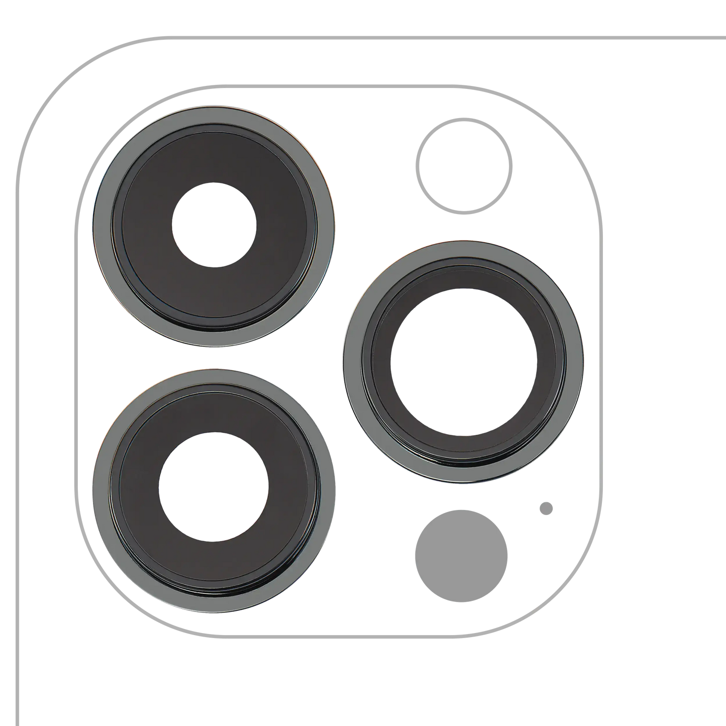 Back Camera Lens With Bracket & Bezel For iPhone 13 Pro / 13 Pro Max (Alpine Green) (Real Sapphire / Premium)