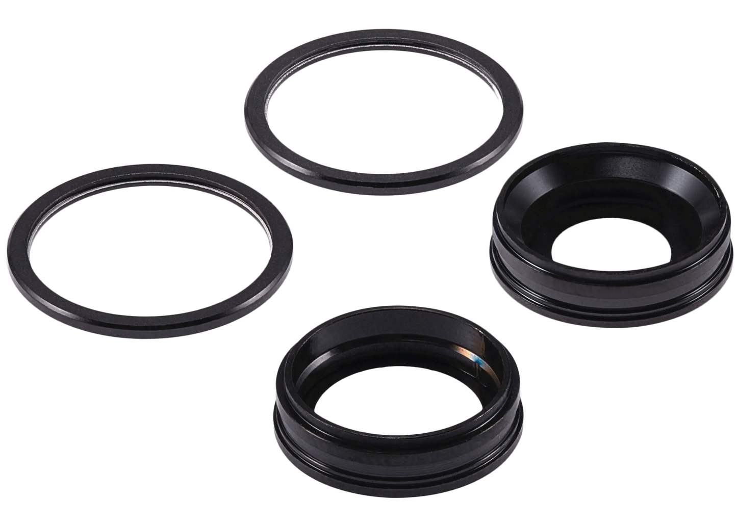 Back Camera Lens With Bracket & Bezel For iPhone 11 ( 2 Piece) (Real Sapphire / Premium) (Black)