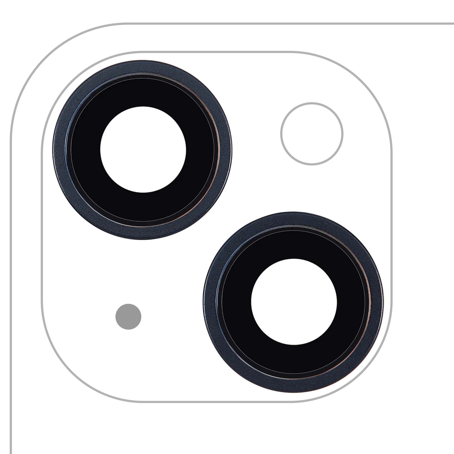 Back Camera Lens With Bracket & Bezel For iPhone 14 / 14 Plus (2 Piece Set) (Aftermarket Plus) (Midnight)
