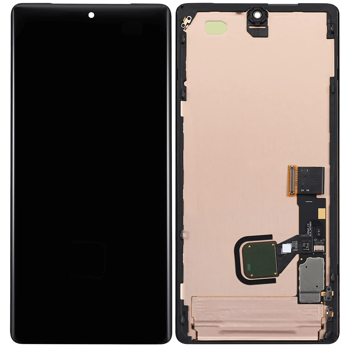 OLED Assembly With Frame (With Fingerprint Sensor) For Google Pixel 7 Pro (Refurbished) (All Colors) - repair component detailed angle