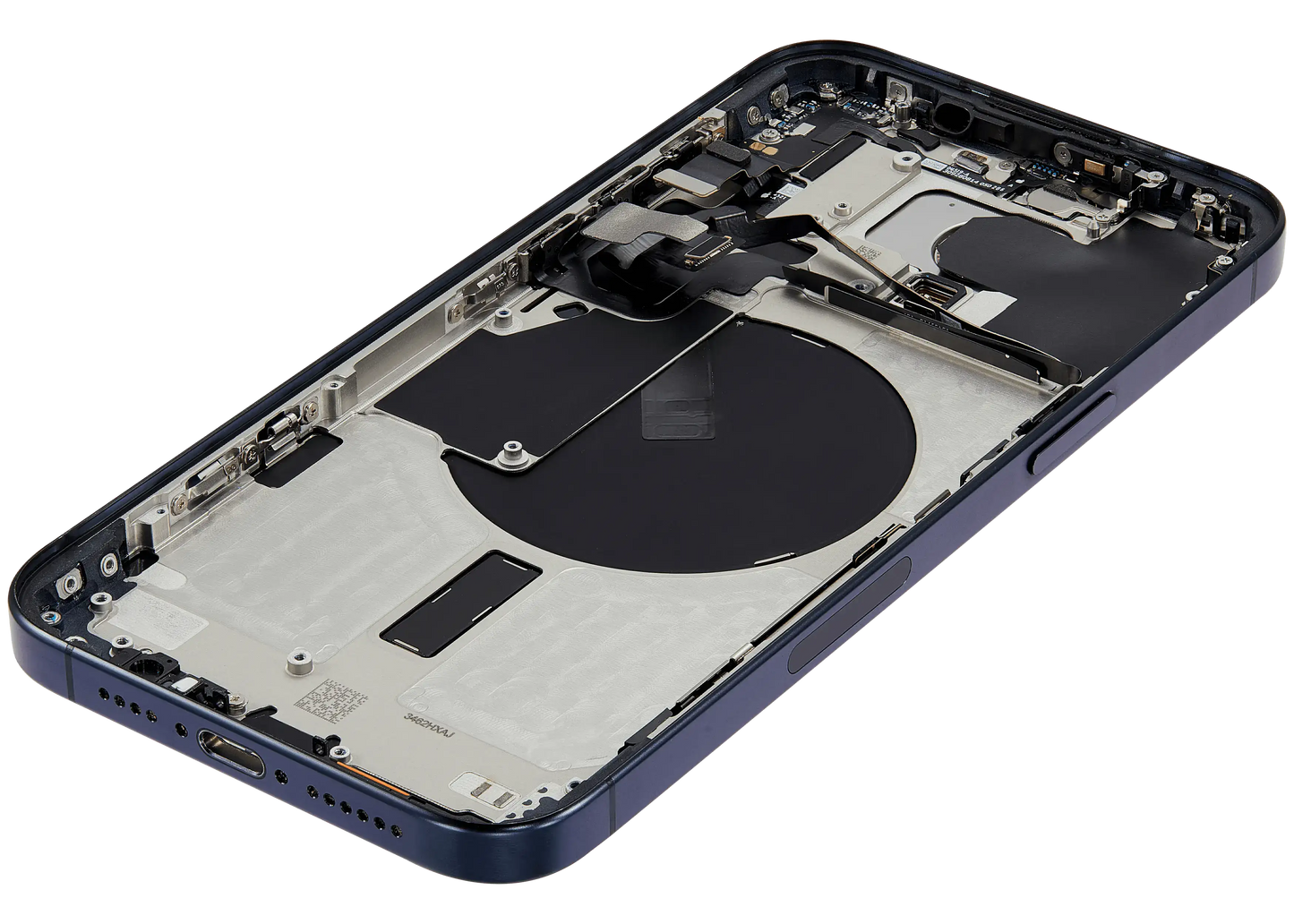 Back Housing W/ Small Parts For iPhone 15 Pro Max (US Version) (Used OEM Pull: Grade B) (Blue Titanium)