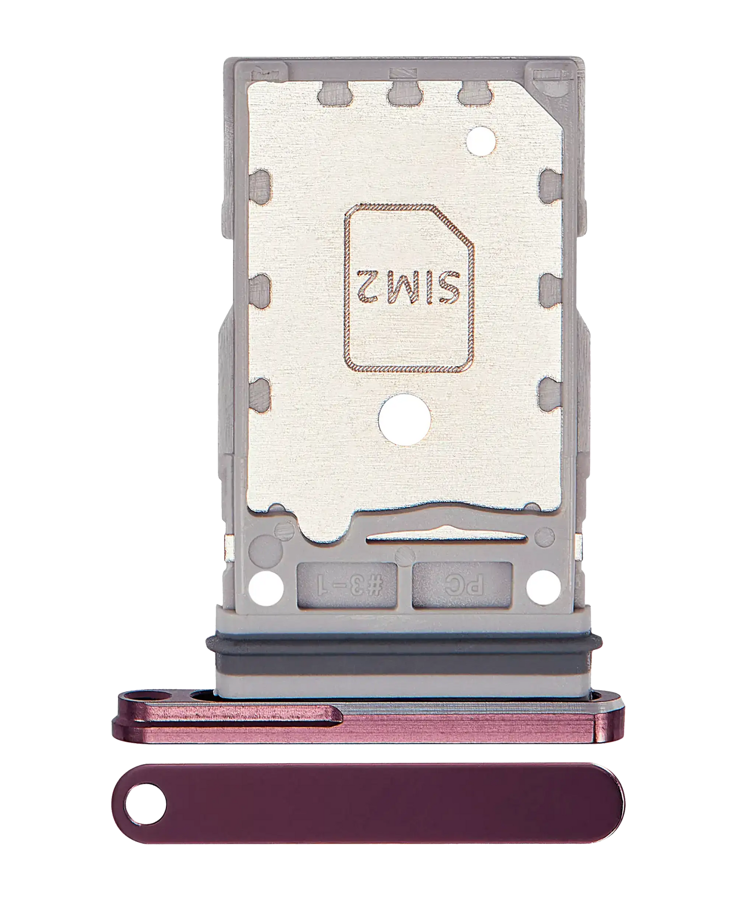 Samsung replacement part: Dual Sim Card Tray For Samsung Galaxy Z Fold 4 (F936) (Burgundy)