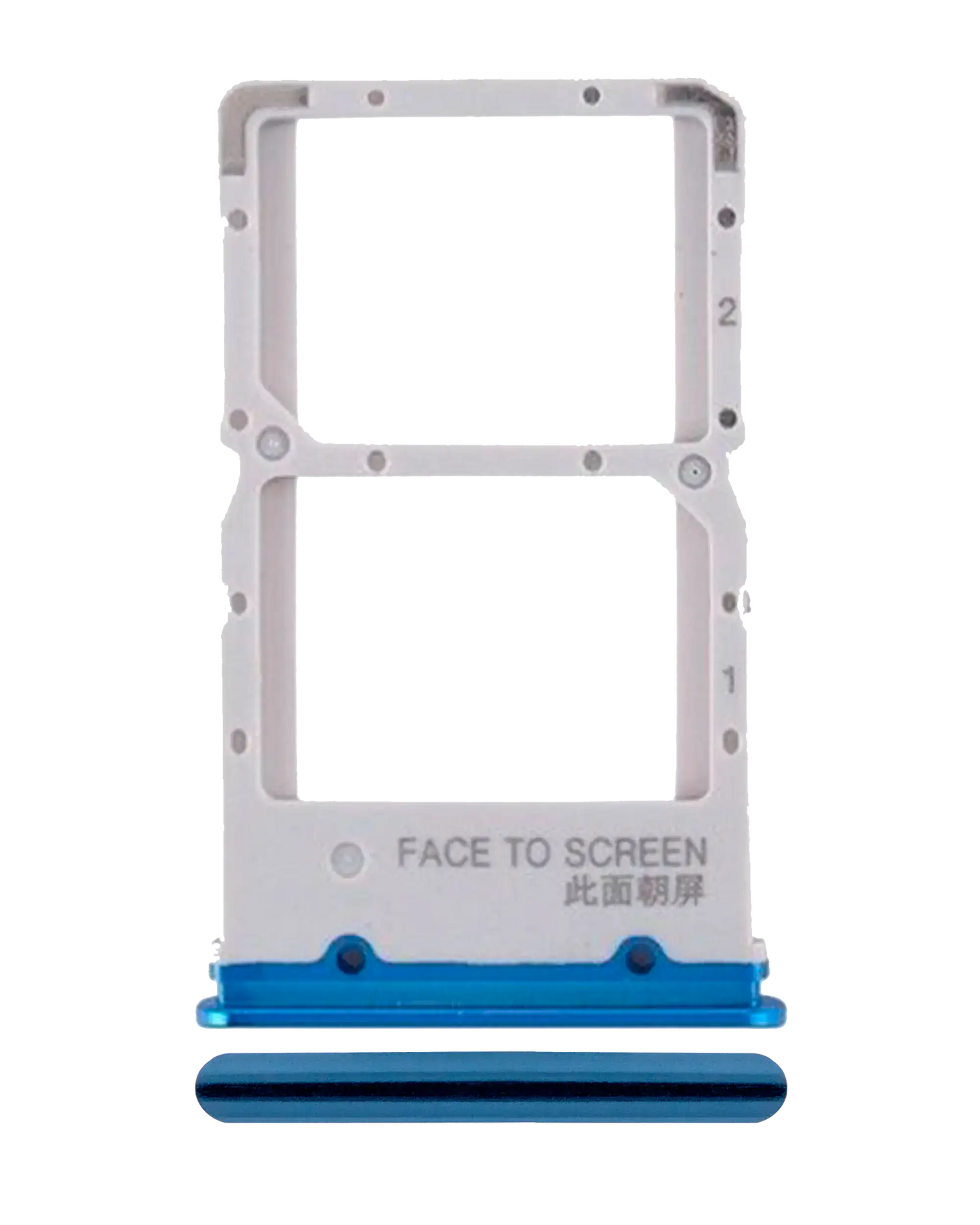 Dual Sim Card Tray For Xiaomi Mi 9T / 9T Pro / K20 / K20 Pro (Glacier blue) - replacement part product image SKU 107082103731 - image 1