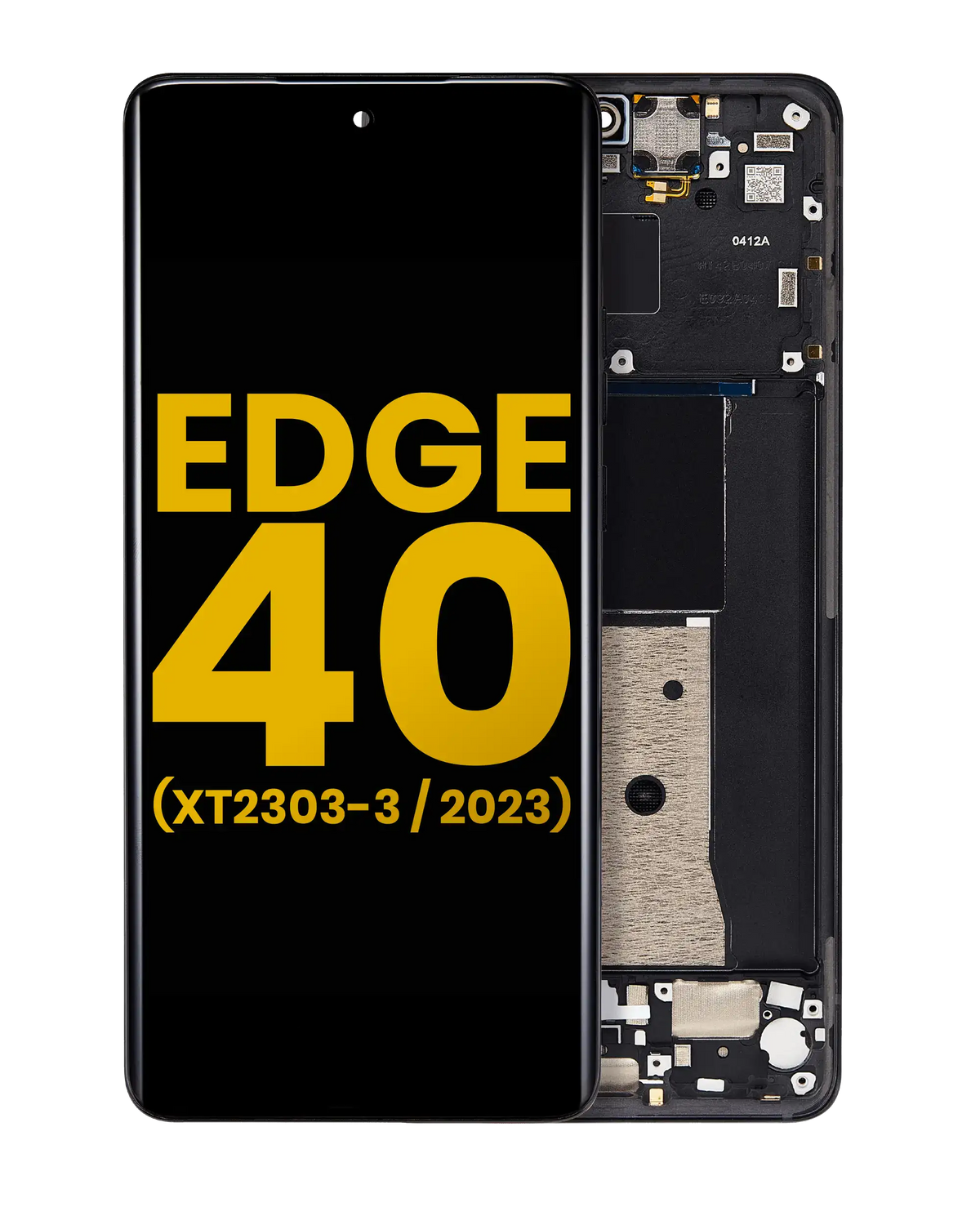 OLED Assembly With Frame For Motorola Moto Edge 40 (XT2303-3 / 2023) (Refurbished) (Eclipse Black) | SKU 107082130902 | image 1
