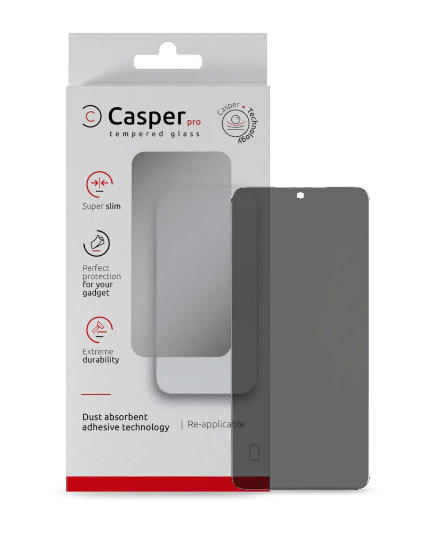 Casper Pro Tempered Glass For Samsung Galaxy S24 / S25 (Retail Pack) (Privacy)