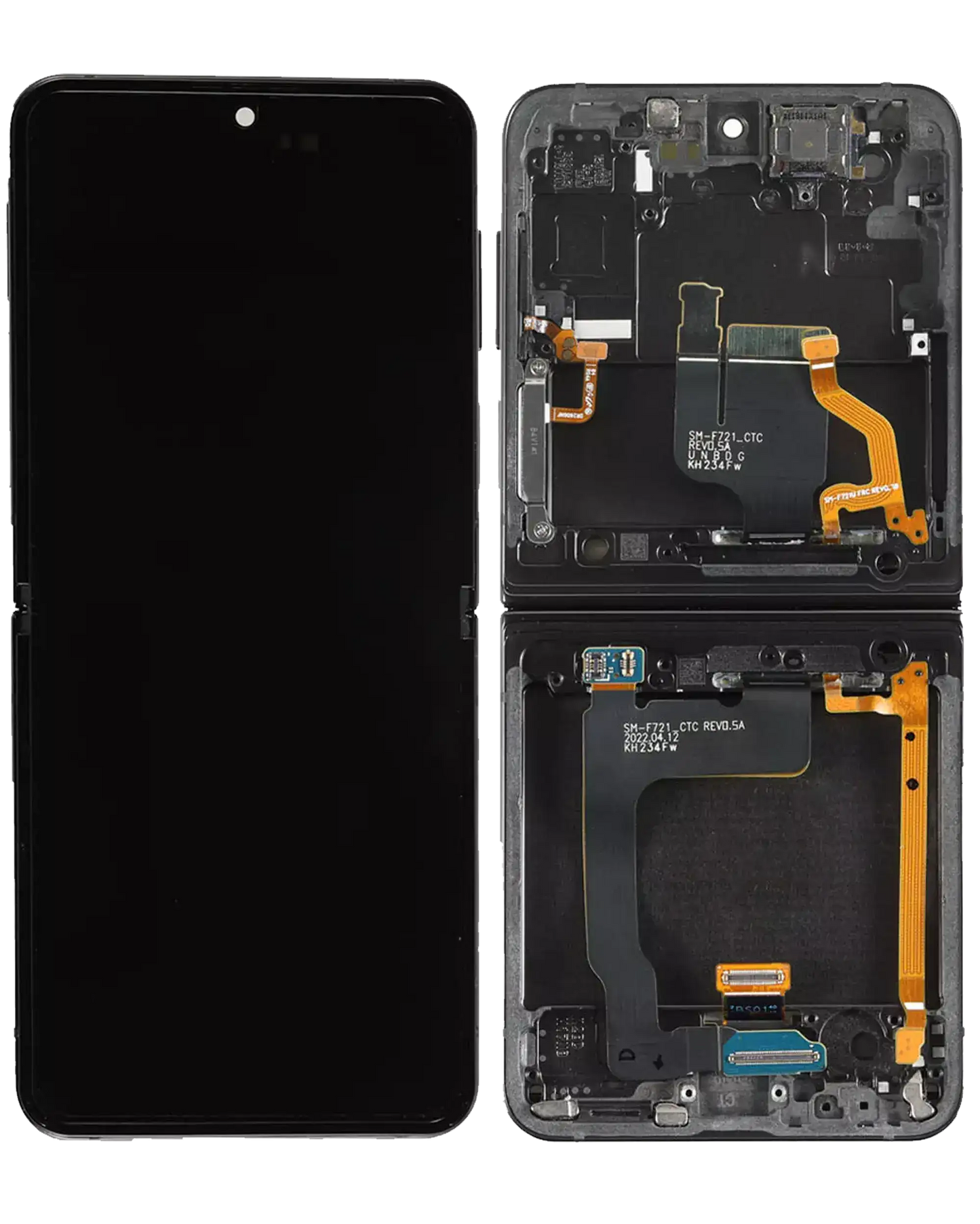 Buy Inner OLED Assembly With Frame For Samsung Galaxy Z Flip 4 5G (US & International) (Service Pack) (Navy) - High Quality Replacement Part - View 4 | TechDrip Canada