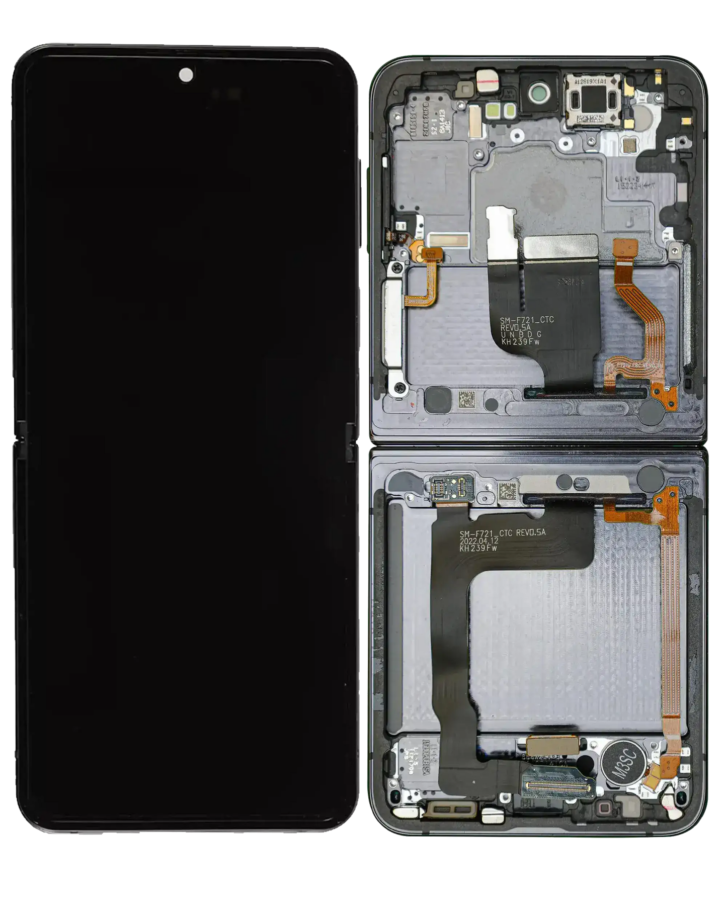 Buy Inner OLED Assembly With Frame For Samsung Galaxy Z Flip 4 5G (US & International) (Service Pack) (Graphite) - High Quality Replacement Part - View 4 | TechDrip Canada