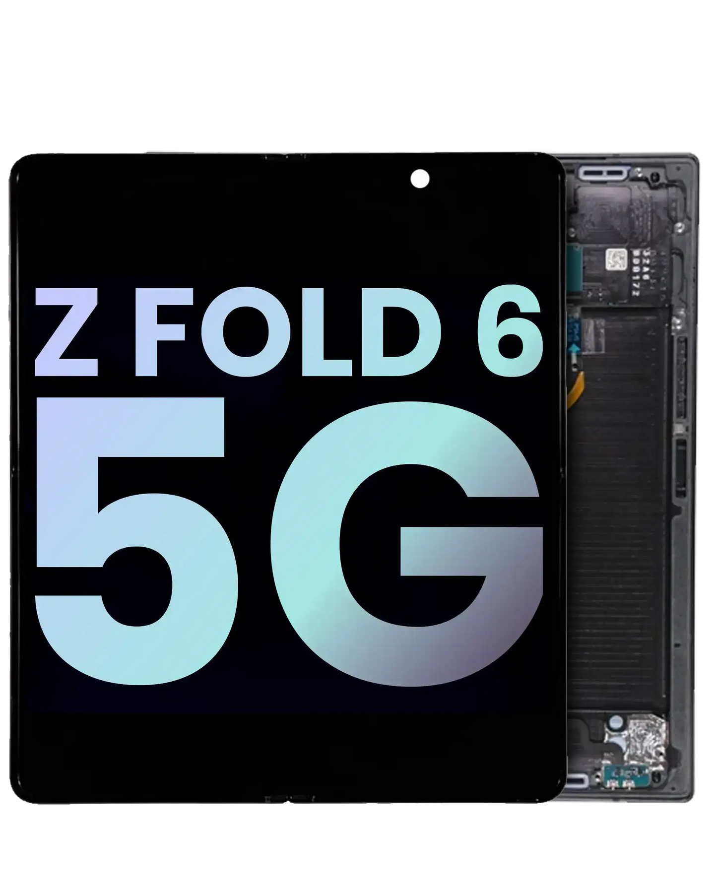 Replacement Inner OLED Assembly With Frame For Samsung Galaxy Z Fold 6 5G (US & International) (Service Pack) (Black) front view