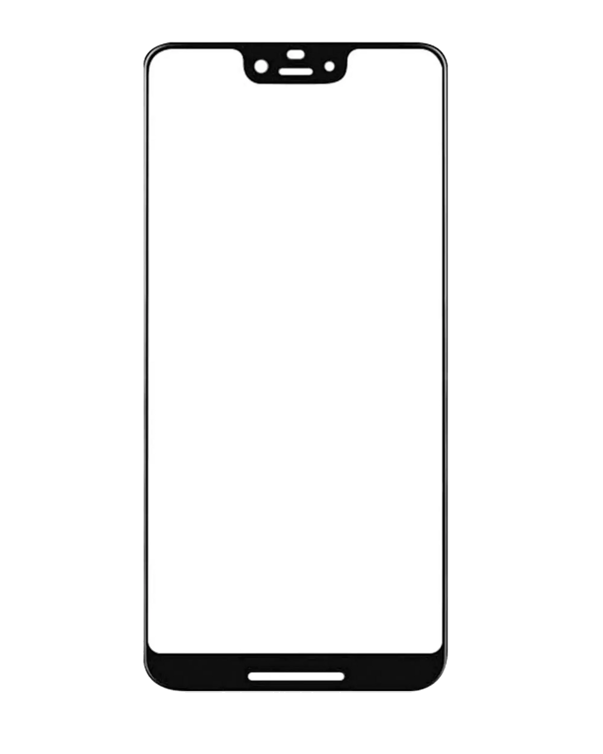 Front Cover Glass For Google Pixel 3 XL (Black) - replacement part product view