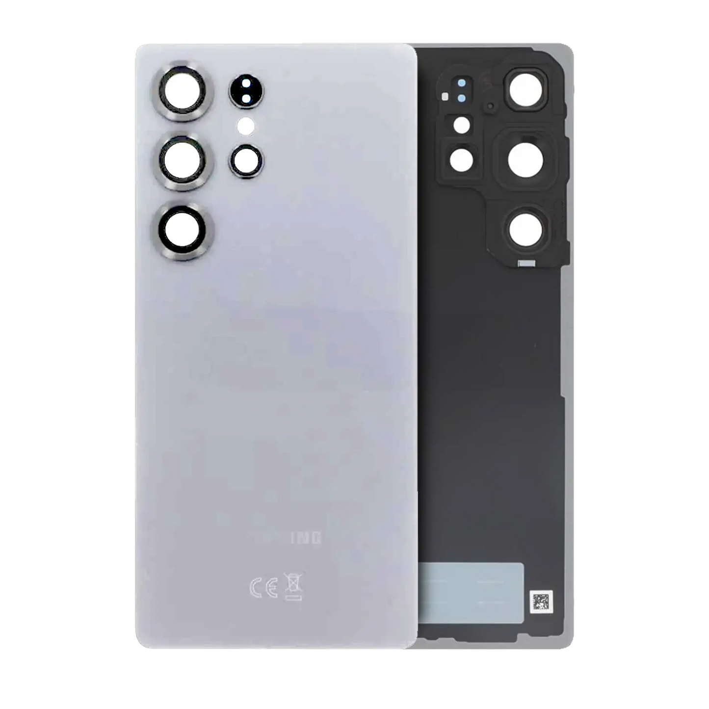 Back Cover Glass With Camera Lens For Samsung Galaxy S25 Ultra 5G (Service Pack) (Titanium White Silver)